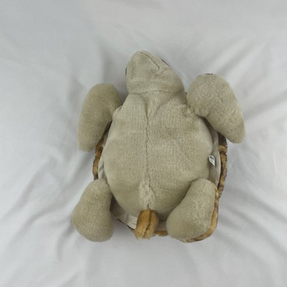 Sea World Brown Tan Sea Turtle 12” Plush Stuffed Animal - Picture 4 of 5